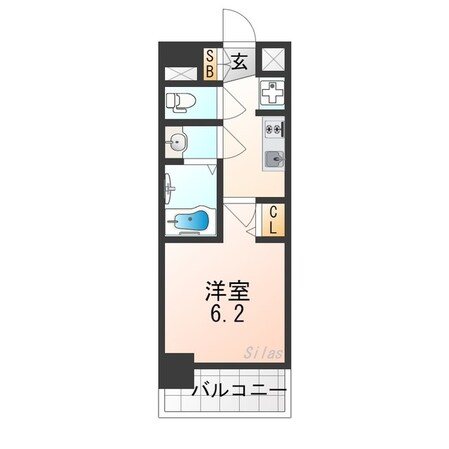 寺田町駅 徒歩12分 4階の物件間取画像